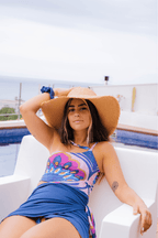 Pareo Reversible The Webster Blue Pansy