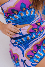 Pareo Reversible The Webster Blue Pansy