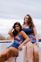 Pareo Reversible The Webster Blue Pansy