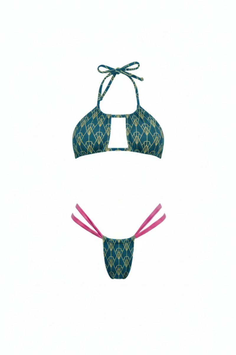Tanga Bikini Reversible Geométrico Bicolor y Rosa  MURRAY DIXON | Mujer