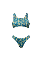 Trikini Reversible Geométrico Bicolor y Violeta TASSEL | Mujer